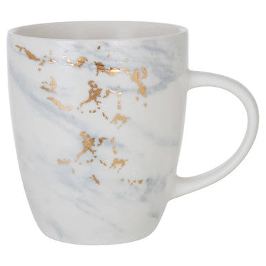 Orsina Marble Luxe Mug – Matte Ceramic Coffee Cup with Metallic Accent