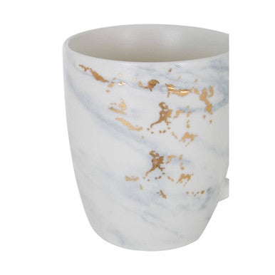 Orsina Marble Luxe Mug – Matte Ceramic Coffee Cup with Metallic Accent