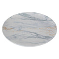 Orsina Marble Luxe Dinner Plate – Matte Finish with Gold Accents