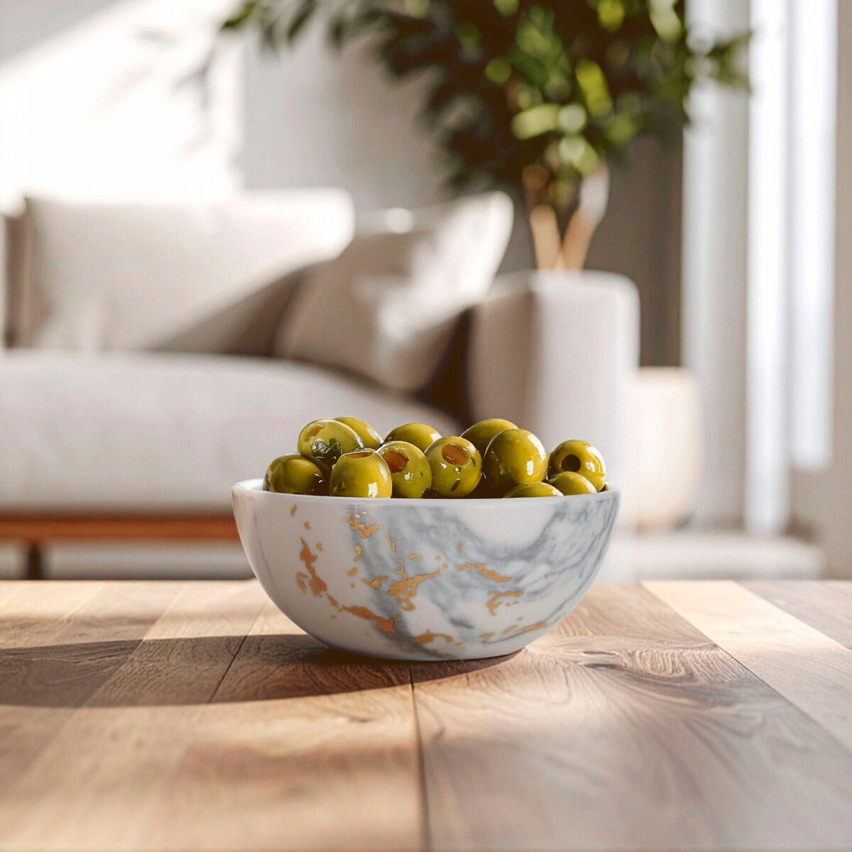 Orsina Marble Luxe Snack Bowl – Matte Finish Modern Serving Dish