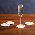 Orsina Marble Luxe Coasters – Set of 4 with Gold Accents and Matte Finish