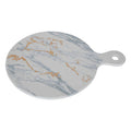 Orsina Marble Luxe Cheese Paddle – Matte White Serving Board with Gold