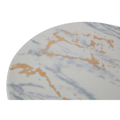 Orsina Marble Luxe Cheese Paddle – Matte White Serving Board with Gold
