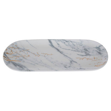 Orsina Marble Luxe Dip Bowls with Tray Set – 3 Piece Matte Serving Set