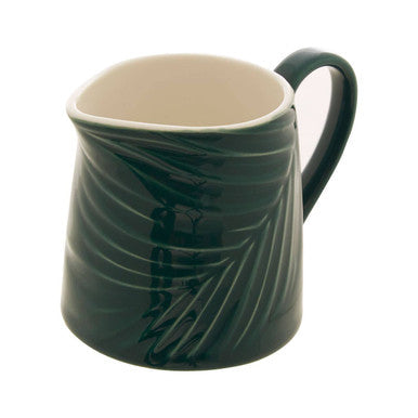 Orsina Bali Milk Jug – Green Porcelain Creamer with Palm Leaf Motif