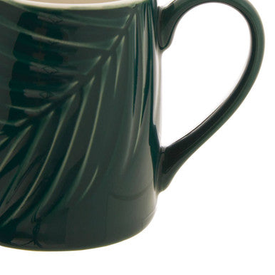 Orsina Bali Milk Jug – Green Porcelain Creamer with Palm Leaf Motif