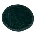 Orsina Bali Canape Plate – Dark Green Porcelain Tropical Leaf Design