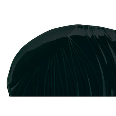 Orsina Bali Dark Green Side Plate – Tropical Leaf Textured Ceramic
