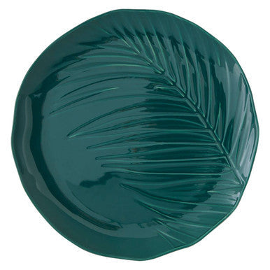 Orsina Bali Dark Green Dinner Plate | Tropical Porcelain Tableware