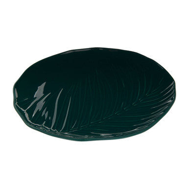 Orsina Bali Dark Green Dinner Plate | Tropical Porcelain Tableware