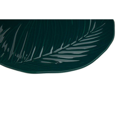 Orsina Bali Dark Green Dinner Plate | Tropical Porcelain Tableware