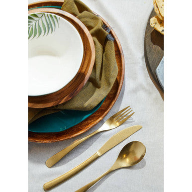 Orsina Bali Dark Green Porcelain Salad Bowl with Tropical Leaf Design