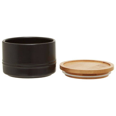 Orsina Fenwick Black Stoneware Canister – Small Kitchen Storage Jar