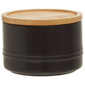 Orsina Fenwick Black Stoneware Canister – Small Kitchen Storage Jar