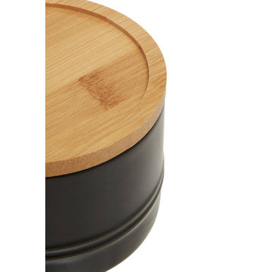 Orsina Fenwick Black Stoneware Canister – Small Kitchen Storage Jar