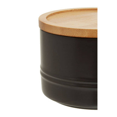 Orsina Fenwick Black Stoneware Canister – Small Kitchen Storage Jar