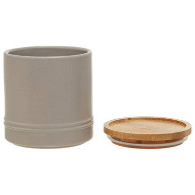 Orsina Fenwick Grey Stoneware Canister – Medium Kitchen Storage Jar