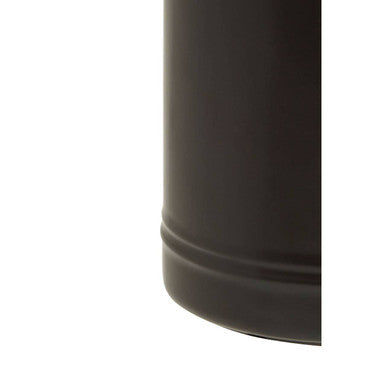 Orsina Fenwick Matte Black Stoneware Canister with Airtight Bamboo Lid
