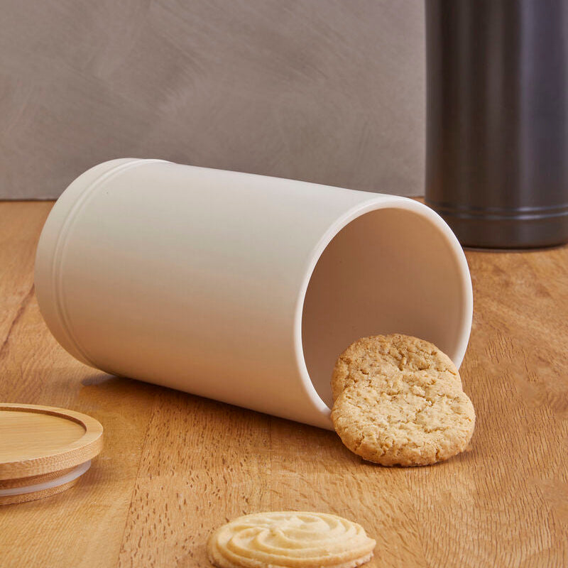 Orsina Fenwick Large Stoneware Canister – Cream Kitchen Storage Jar