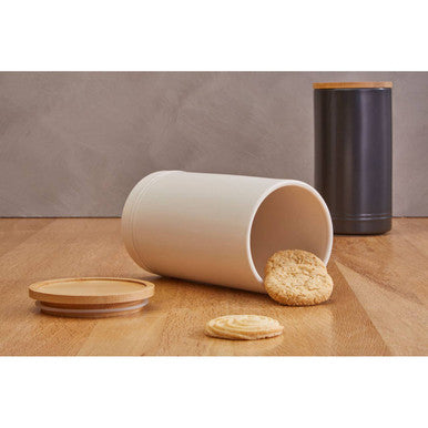 Orsina Fenwick Large Stoneware Canister – Cream Kitchen Storage Jar