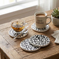 Orsina London Leo Leopard Print Drink Coasters – Set of 4 Modern Coasters