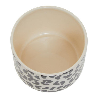 Orsina London Leo Small Ceramic Canister | Black, White & Gold Decor