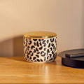 Orsina London Leo Small Ceramic Canister | Black, White & Gold Decor