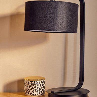 Orsina London Leo Small Ceramic Canister | Black, White & Gold Decor