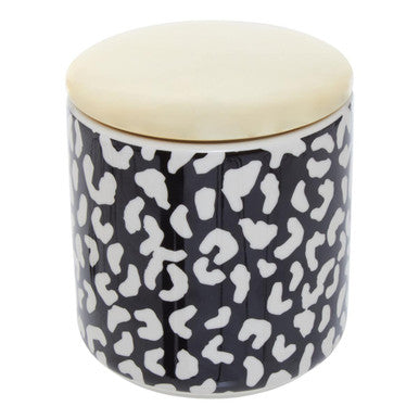 Orsina London Leo Medium Kitchen Storage Canister – Black, White & Gold