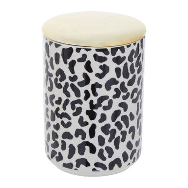 Orsina London Leo Large Stoneware Kitchen Canister with Gold Lid