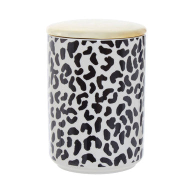 Orsina London Leo Large Stoneware Kitchen Canister with Gold Lid