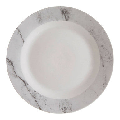 Orsina Avie 16-Piece White and Grey Marble Effect Porcelain Dinner Set