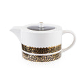 Orsina London Leo Stoneware Teapot – Modern Leopard Print Tea Service