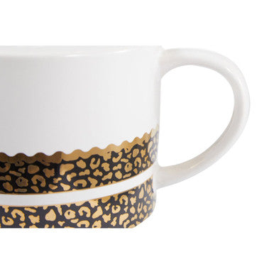 Orsina London Leo Stoneware Teapot – Modern Leopard Print Tea Service
