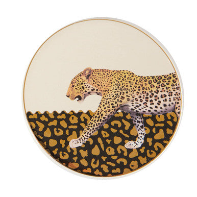 Orsina London Leo Leopard Print Coasters – Set of 4 Table Protectors