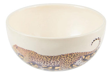 Orsina London Leo Large Stoneware Serving Bowl | Black & Gold Leopard