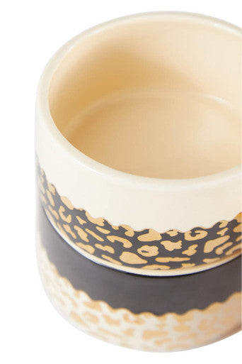 Orsina London Leo Ceramic Stacking Canister with Bamboo Lid