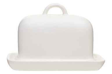 Orsina Farmhouse Cream Large Butter Dish | Ceramic Kitchen Storage