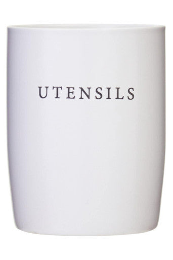 Orsina Farmhouse Cream Utensil Holder – Stoneware Kitchen Organizer