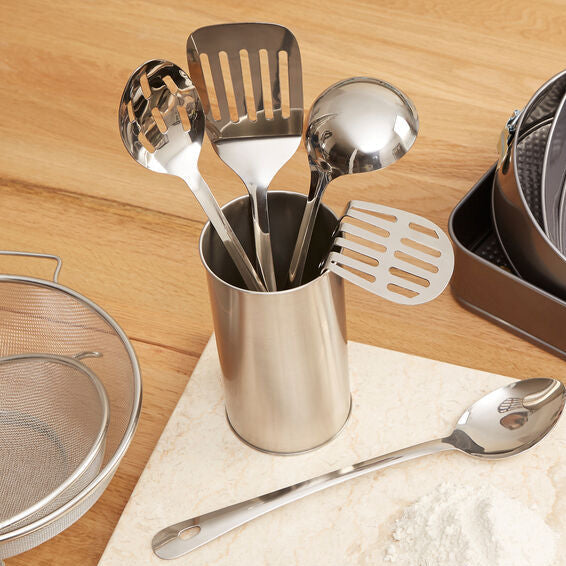 Orsina Bosna 5-Piece Stainless Steel Kitchen Utensils Set with Holder