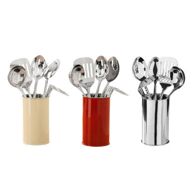 Orsina Bosna 5-Piece Stainless Steel Kitchen Utensil Set with Holder