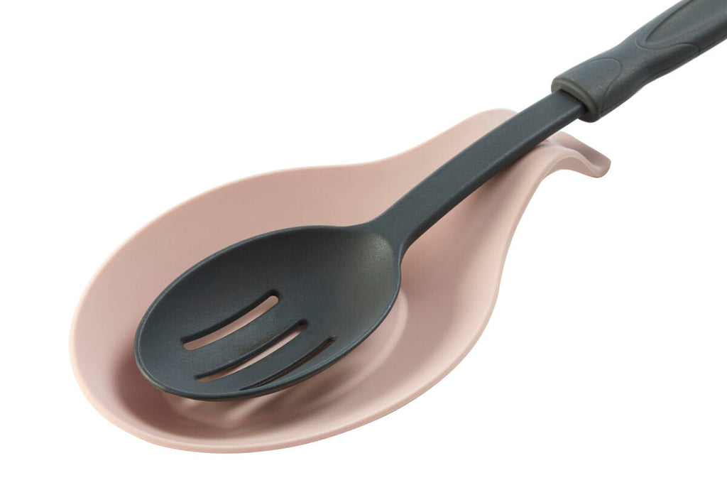 Orsina Zing Silicone Spoon Rest – Heat Resistant Light Pink Kitchen Tool