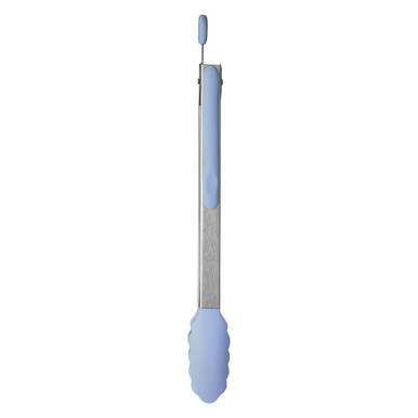 Orsina Stainless Steel and Silicone Kitchen Tongs – Light Blue, 12-Inch