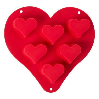 Orsina Mimo 6 Cup Heart Cake Pan – Non-Stick Mini Heart Baking Mold