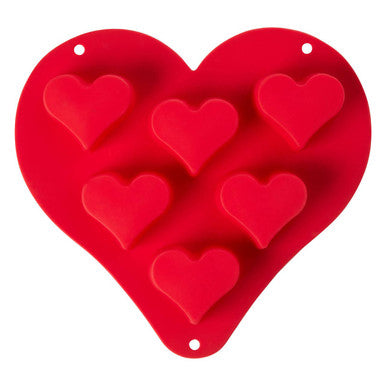 Orsina Mimo 6 Cup Heart Cake Pan – Non-Stick Mini Heart Baking Mold