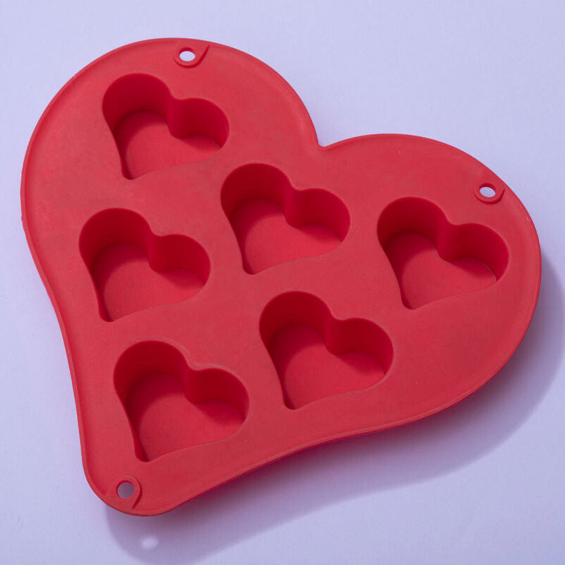 Orsina Mimo 6 Cup Heart Cake Pan – Non-Stick Mini Heart Baking Mold