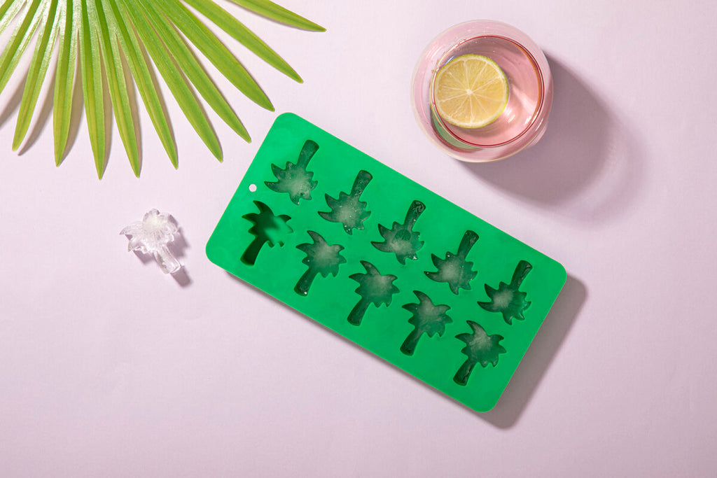 Orsina Mimo Palm Tree Ice Cube Tray | Green 10-Cavity Silicone Mold