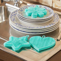 Orsina Mimo Teal Silicone Dish Scrubbers – Non-Scratch Set of 3
