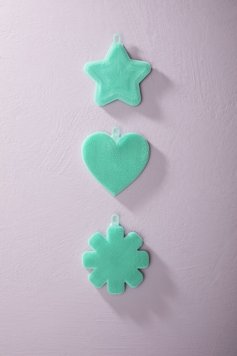 Orsina Mimo Teal Silicone Dish Scrubbers – Non-Scratch Set of 3