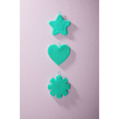 Orsina Mimo Teal Silicone Dish Scrubbers – Non-Scratch Set of 3